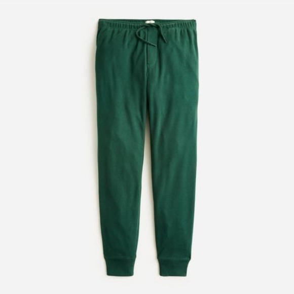 J.Crew Heritage Brushed Rib-Knit Jogger Pant - Green, Size Small - Picture 1 of 4